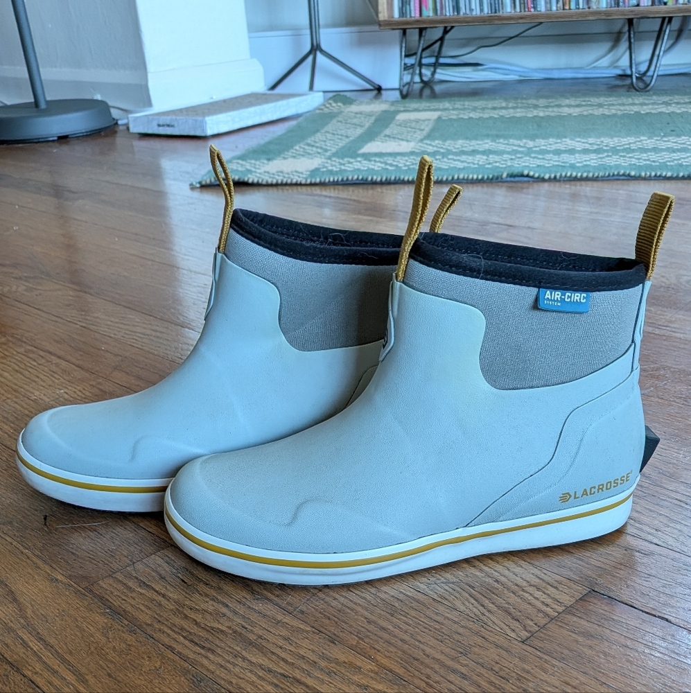LaCrosse Gray and Yellow Rain Boots